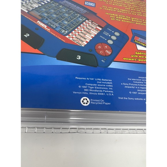 Tiger Electronics Jeopardy Handheld LCD Game Vintage 1997 Model 7-581 New Sealed - Picture 5 of 5